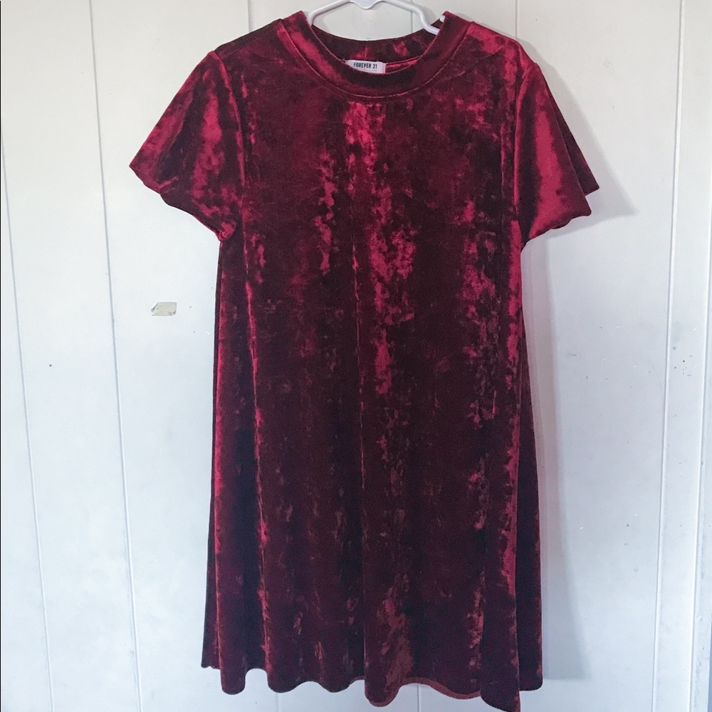 Forever 21 girls crushed velvet dress